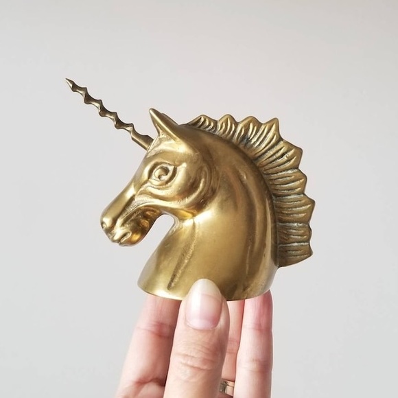 Vintage brass Unicorn bottle opener Rare Mid-century - Picture 1 of 10